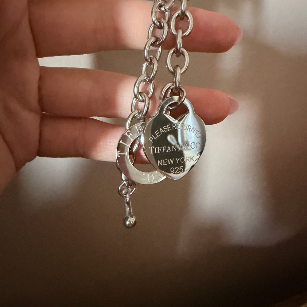 Tiffany & Co. Silver Chain Bracelet with Charms